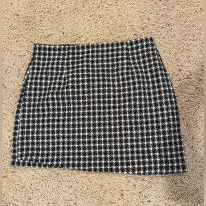 Black, White, Gold Skirt-LARGE “Pink Lily”